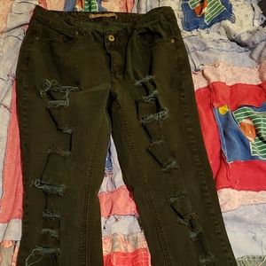 Cut-out  black skinny Jean's